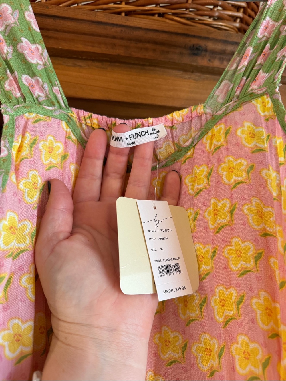 Floral Tiered Maxi Kiwi + Punch - Picture 3 of 7